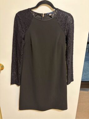 Tommy Hilfiger Black Lace Sleeve Shift Dress